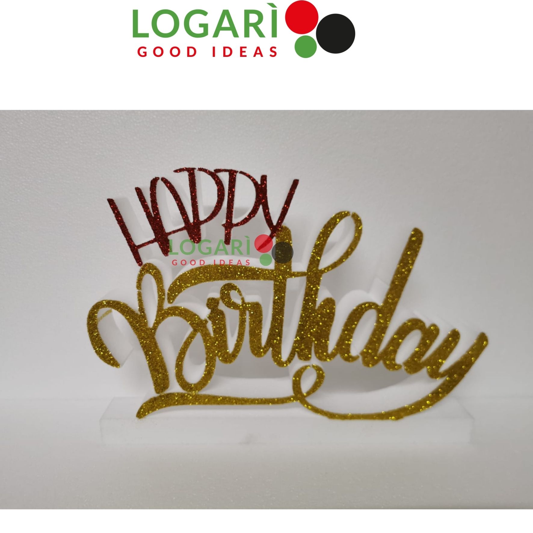 SCRITTA HAPPY BIRTHDAY MOD. RICCIO - Logari